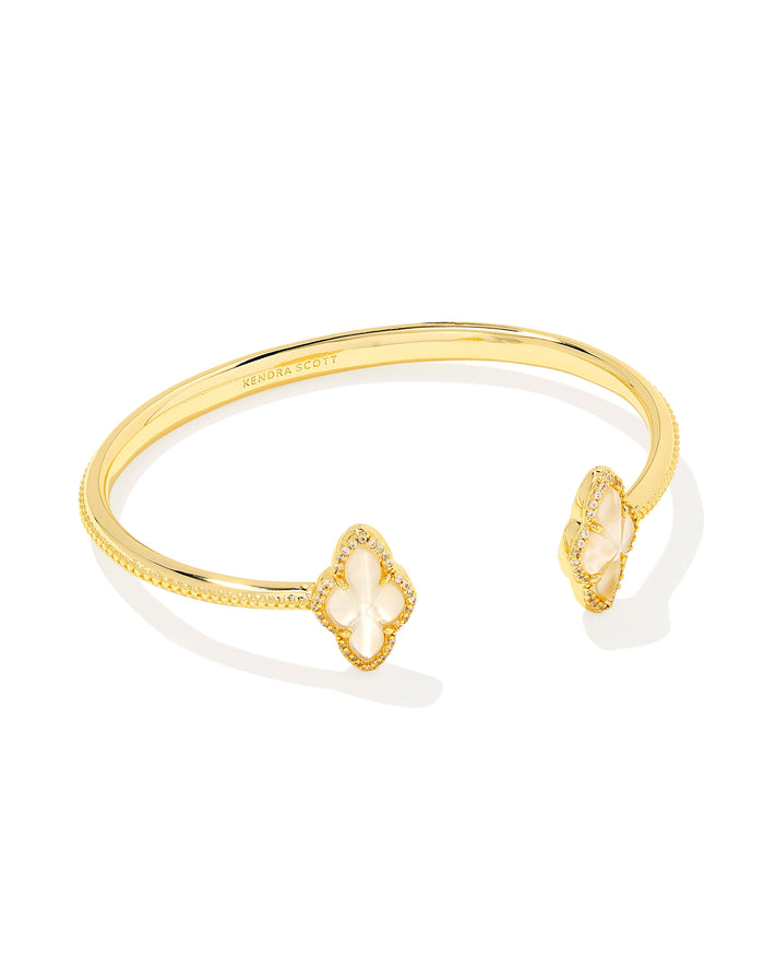 Abbie Pave Frame Cuff Bracelet in Gold Ivory Mother of Pearl by Kendra Scott--Lemons and Limes Boutique