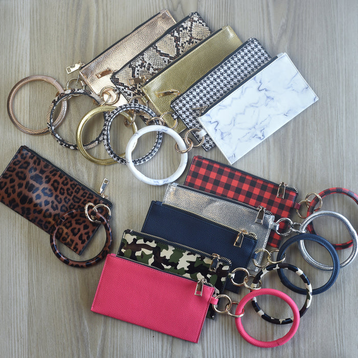 Carly Hands Free Bangle Keychain with Wristlet-Silver-Keychain-Lemons and Limes Boutique