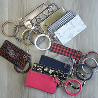 Carly Hands Free Bangle Keychain with Wristlet-Green Camo-Keychain-Lemons and Limes Boutique