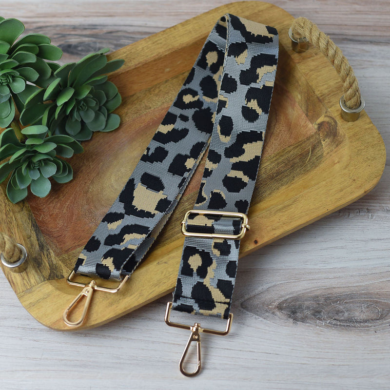 Adjustable Bag Strap 2 inch Leopard Pattern--Lemons and Limes Boutique