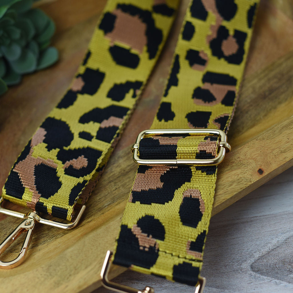 Adjustable Bag Strap 2 inch Leopard Pattern--Lemons and Limes Boutique