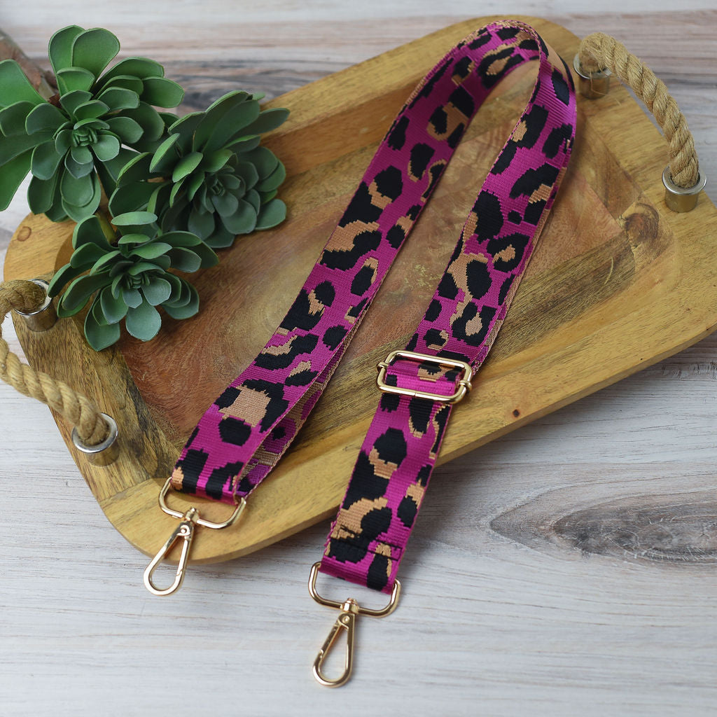 Adjustable Bag Strap 1.5 inch Leopard Pattern--Lemons and Limes Boutique