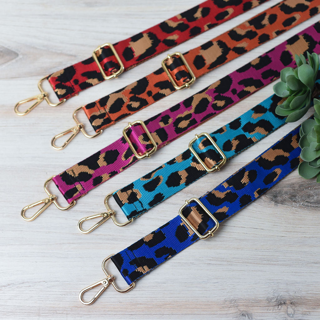 Adjustable Bag Strap 1.5 inch Leopard Pattern--Lemons and Limes Boutique