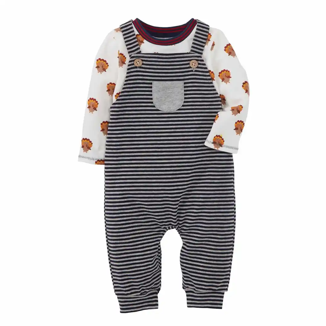 Thanksgiving Overall Set by Mudpie--Lemons and Limes Boutique