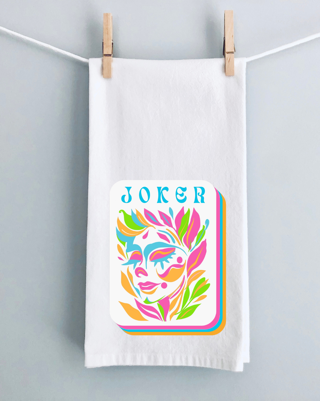 Mahjong Joker Tile Tea Towel