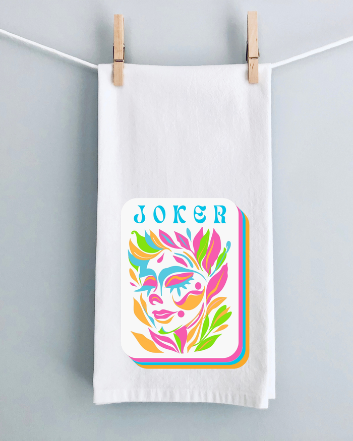 Mahjong Joker Tile Tea Towel