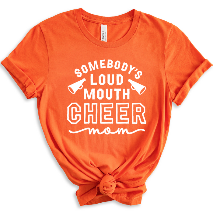 Loud Mouth Cheer Mom Short Sleeve Tee--Lemons and Limes Boutique