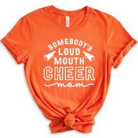Loud Mouth Cheer Mom Short Sleeve Tee-Lemons and Limes Boutique