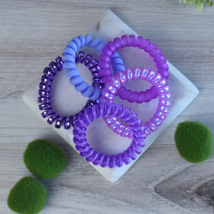 Large Lauren Lane Hair Coil Set in Grape Crush--Lemons and Limes Boutique