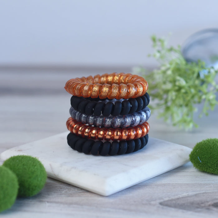 Large Hair Coil Set in Tiger-Hair Accessories-Lemons and Limes Boutique