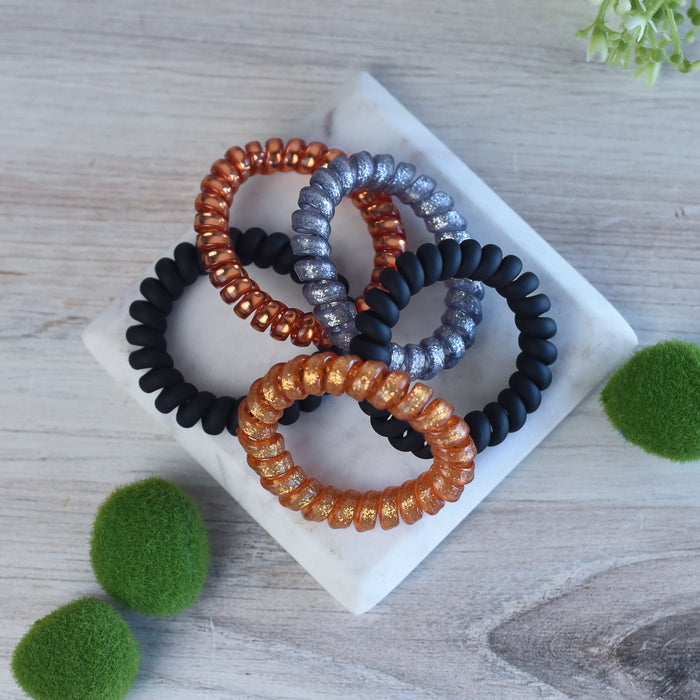 Large Hair Coil Set in Tiger-Hair Accessories-Lemons and Limes Boutique