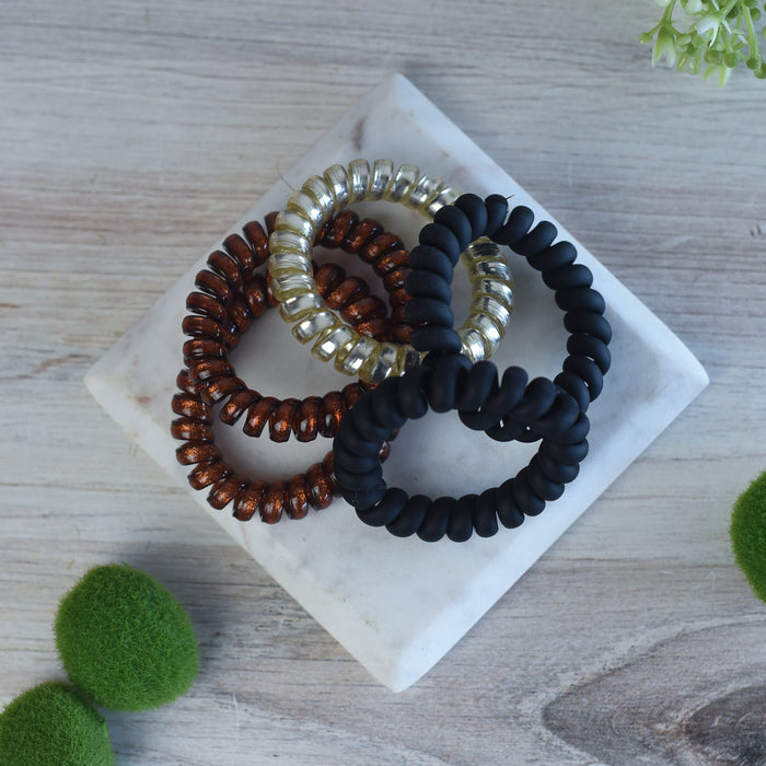 Large Lauren Lane Hair Coil Set in Mocha Latte-Hair Accessories-Lemons and Limes Boutique