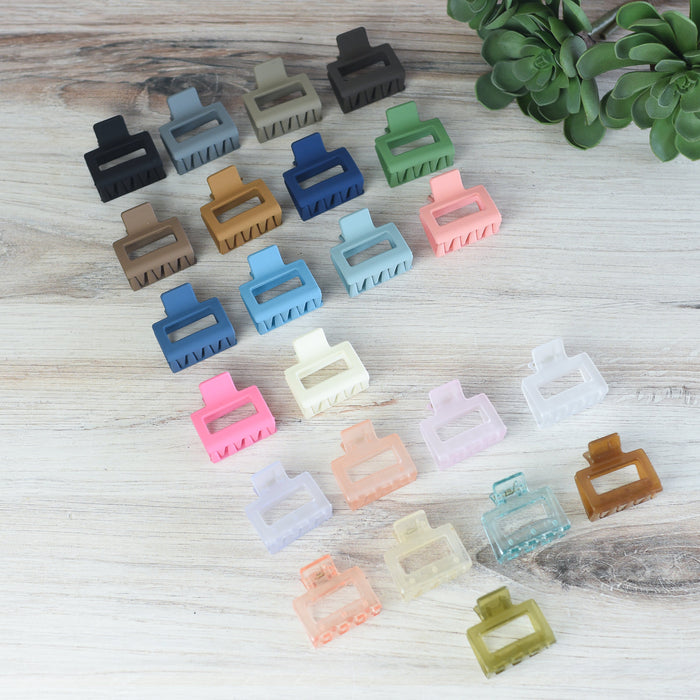 Kira Small Hair Clips-Matte Peach-Lemons and Limes Boutique