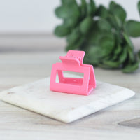 Kira Small Hair Clips-Matte Pink--Lemons and Limes Boutique