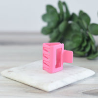 Kira Small Hair Clips-Matte Pink--Lemons and Limes Boutique