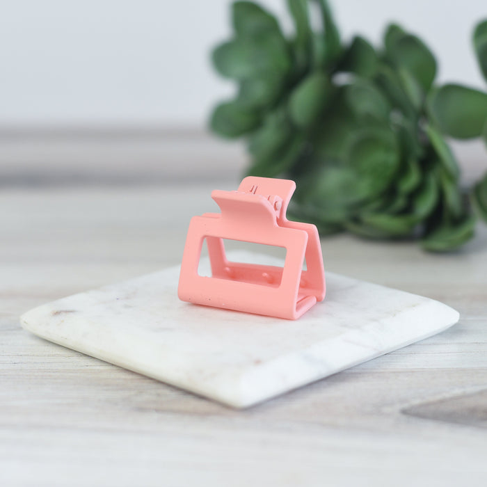 Kira Small Hair Clips-Matte Peach-Lemons and Limes Boutique