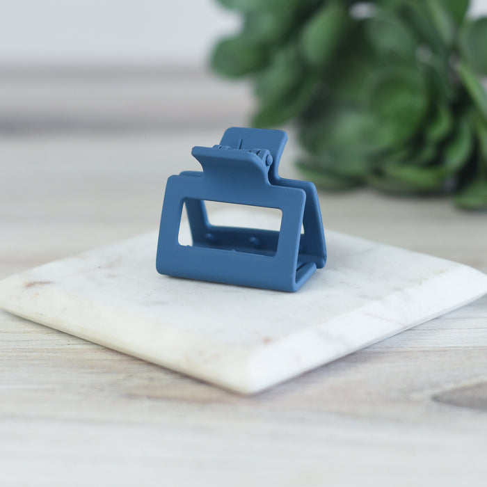 Kira Small Hair Clips-Matte Blue-Lemons and Limes Boutique