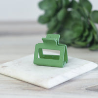 Kira Small Hair Clips-Matte Green--Lemons and Limes Boutique