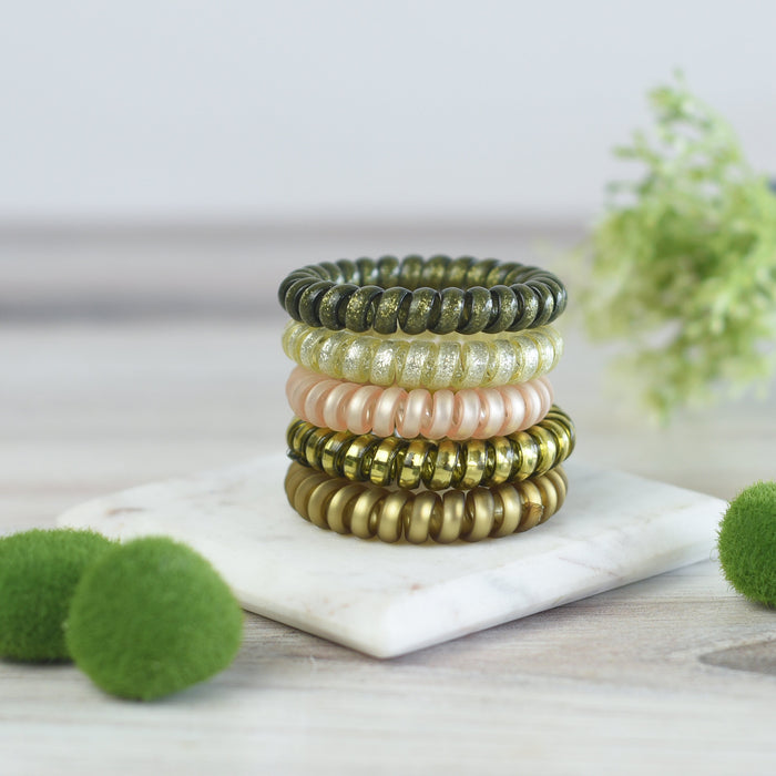 Large Lauren Lane Hair Coil Set in Princess and The Frog-Hair Accessories-Lemons and Limes Boutique