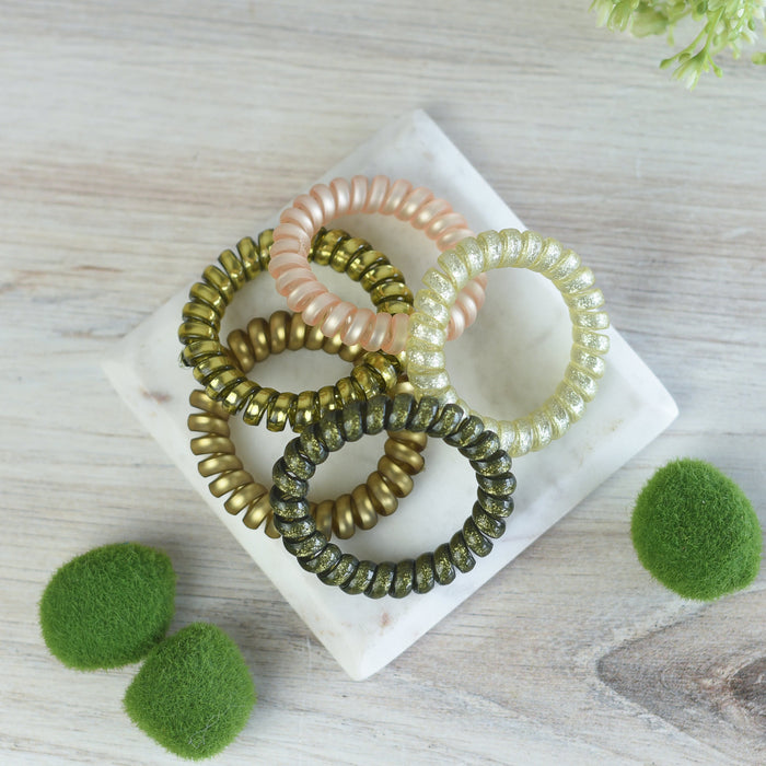 Large Lauren Lane Hair Coil Set in Princess and The Frog-Hair Accessories-Lemons and Limes Boutique