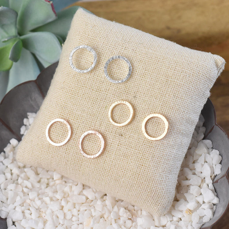 Karma Circle Stud Earrings-Stud Earrings-Lemons and Limes Boutique