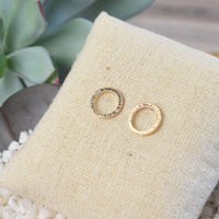 Karma Circle Stud Earrings-Stud Earrings-Gold-Lemons and Limes Boutique