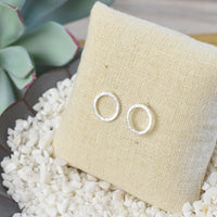 Karma Circle Stud Earrings-Stud Earrings-Silver-Lemons and Limes Boutique