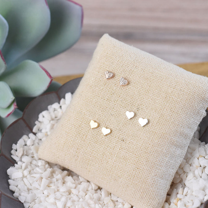 Heart Stud Earrings-Stud Earrings-Lemons and Limes Boutique