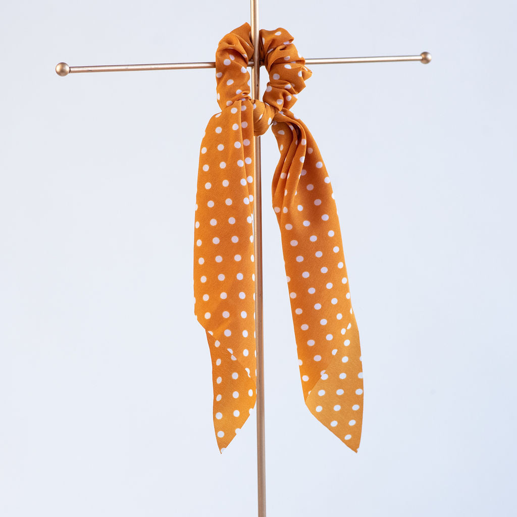 Polka Dot Hair Scarf-Hair Scarf-Orange-Lemons and Limes Boutique