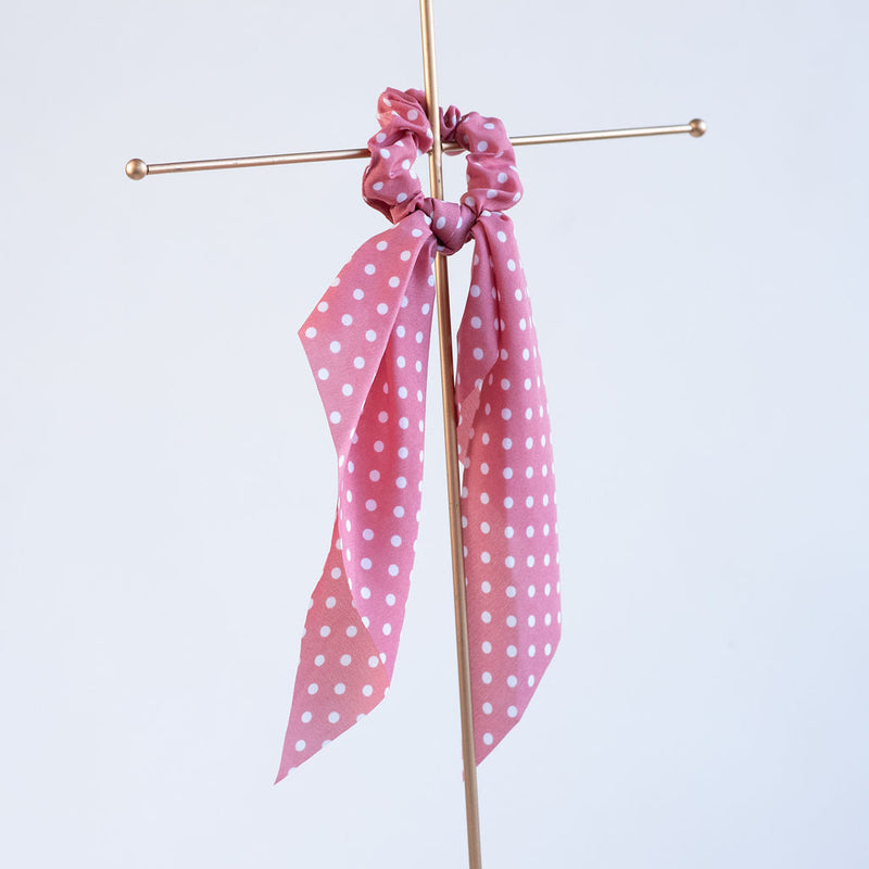 Polka Dot Hair Scarf-Hair Scarf-Pink-Lemons and Limes Boutique