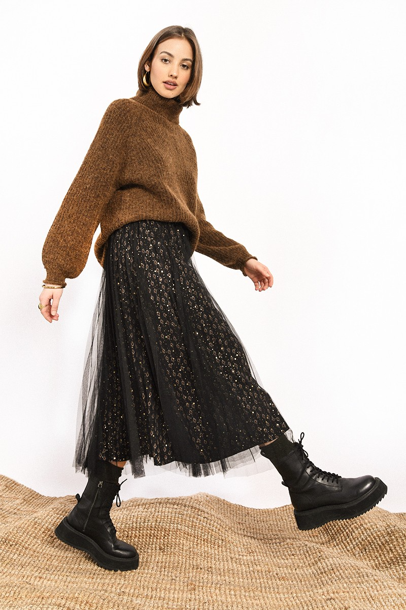 Trudy Woven Skirt in Black Jude-Lemons and Limes Boutique