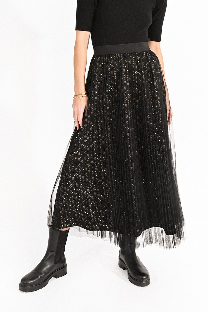 Trudy Woven Skirt in Black Jude--Lemons and Limes Boutique