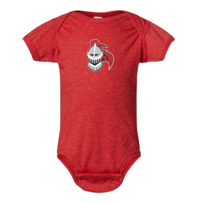 Kings Knight on Heathered Red Bodysuit--Lemons and Limes Boutique