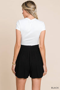 Soft Blended Button Detail Shorts in Coral-Lemons and Limes Boutique