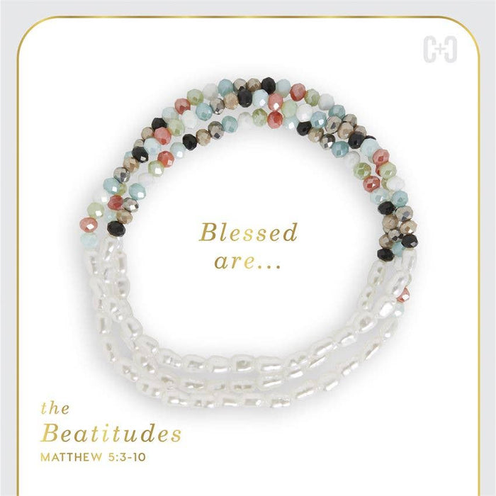Beatitudes Pearl Mix Stretch Bracelet Multicolor and Pearl--Lemons and Limes Boutique