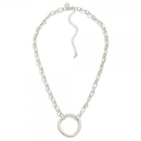 Circle Necklace-Pendant Necklaces-Silver-Lemons and Limes Boutique