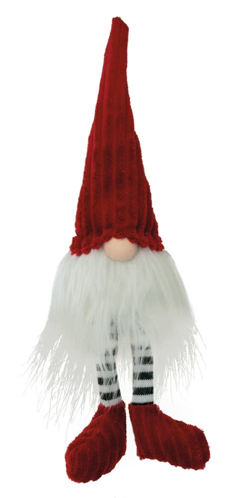 Red & Green Elf Christmas Gnome Rudy Dangling Legs-Lemons and Limes Boutique