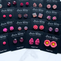 Pink Stud Earrings--Lemons and Limes Boutique