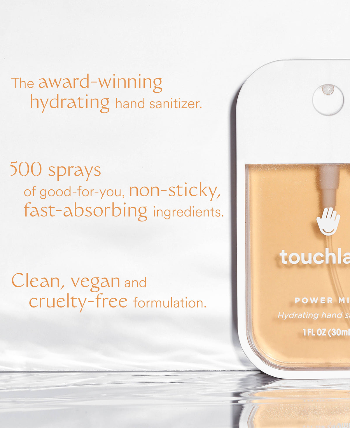 Power Mist Velvet Peach Hand Sanitizer by Touchland--Lemons and Limes Boutique