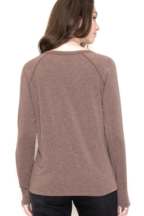 Round Neck Long Sleeve Top in Mocha-Lemons and Limes Boutique
