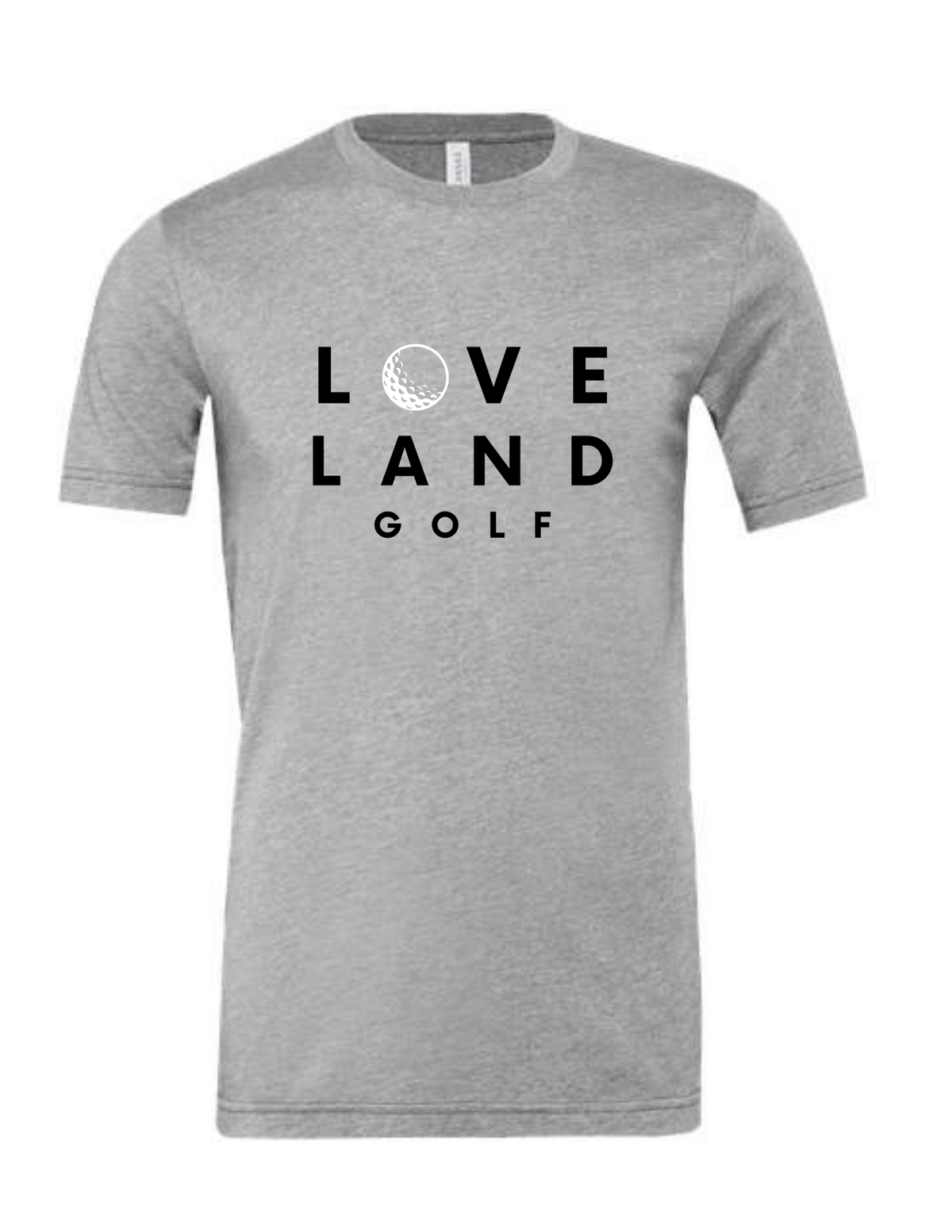 Loveland Golf Ball T-Shirt on Athletic Grey