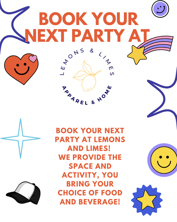 Have Your Next Party at Lemons and Limes Boutique!-Lemons and Limes Boutique