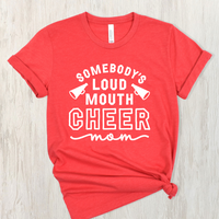 Loud Mouth Cheer Mom Short Sleeve Tee-Lemons and Limes Boutique