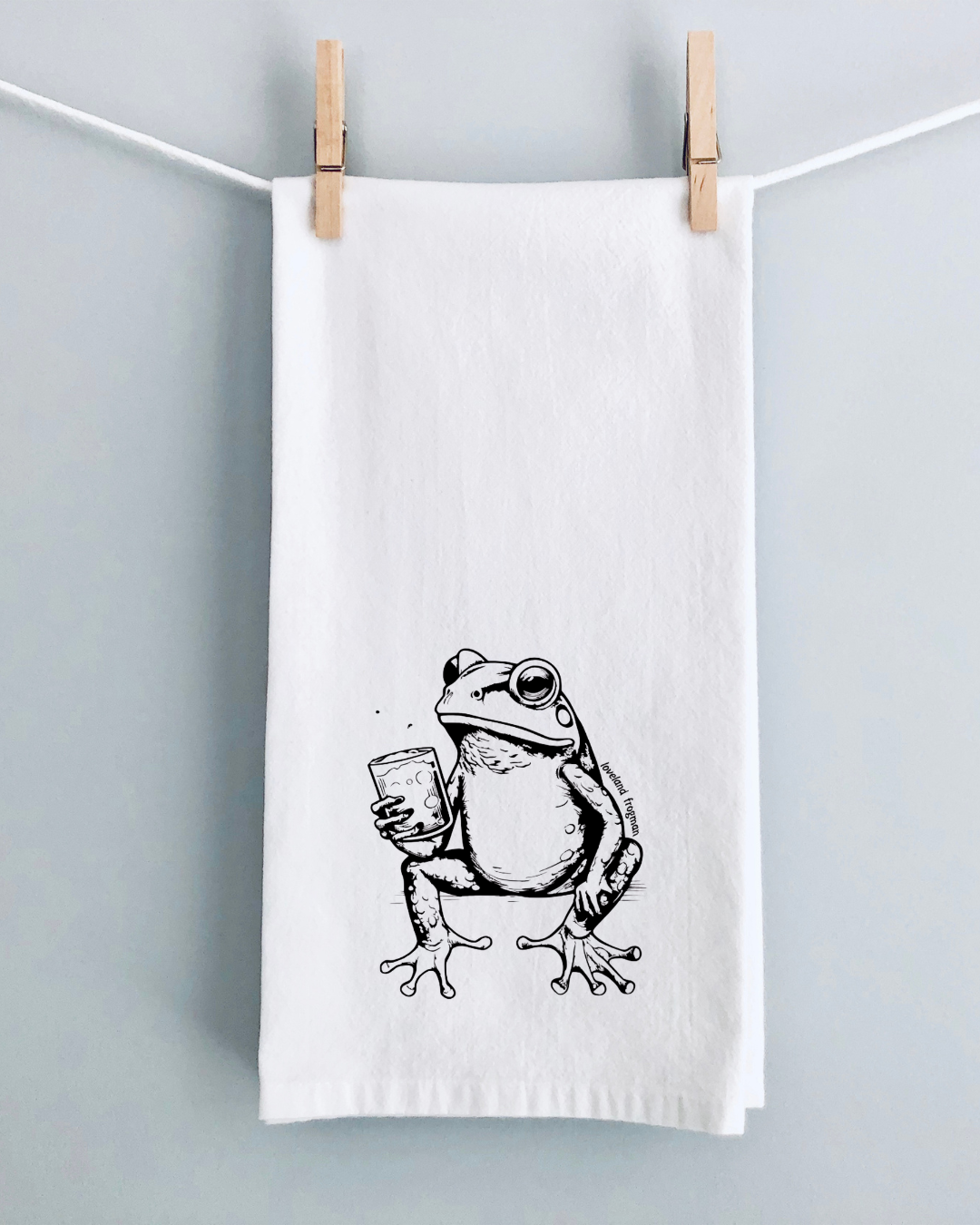 Loveland Frogman with Drink Tea Towel-Lemons and Limes Boutique