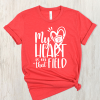 My Heart Is On That Field Short Sleeve Tee--Lemons and Limes Boutique