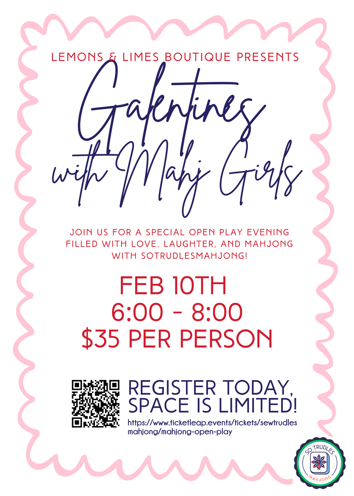 MAHJ in Navy on Ice Blue Crewneck-Lemons and Limes Boutique