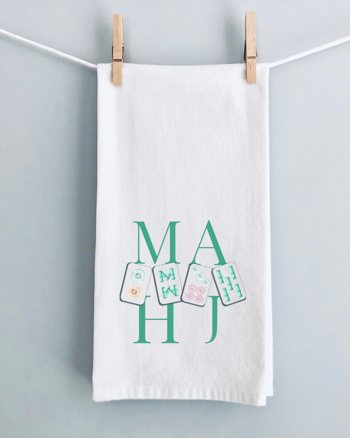 MAHJ Tiles Tea Towel-Lemons and Limes Boutique