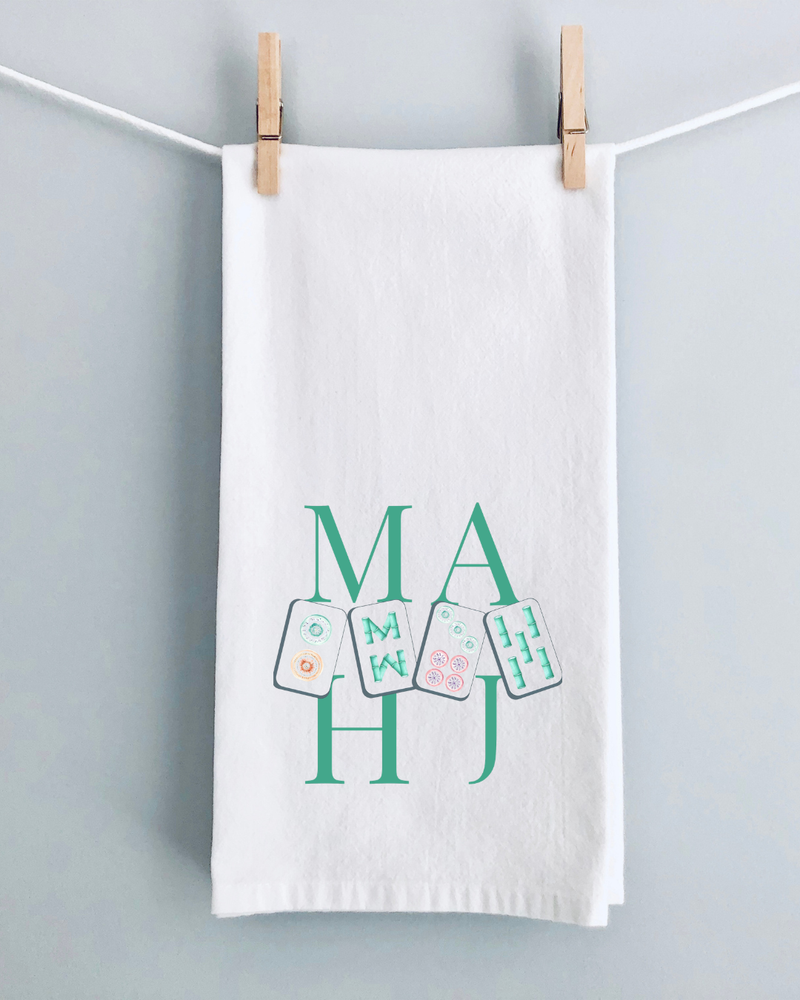 MAHJ Tiles Tea Towel-Lemons and Limes Boutique