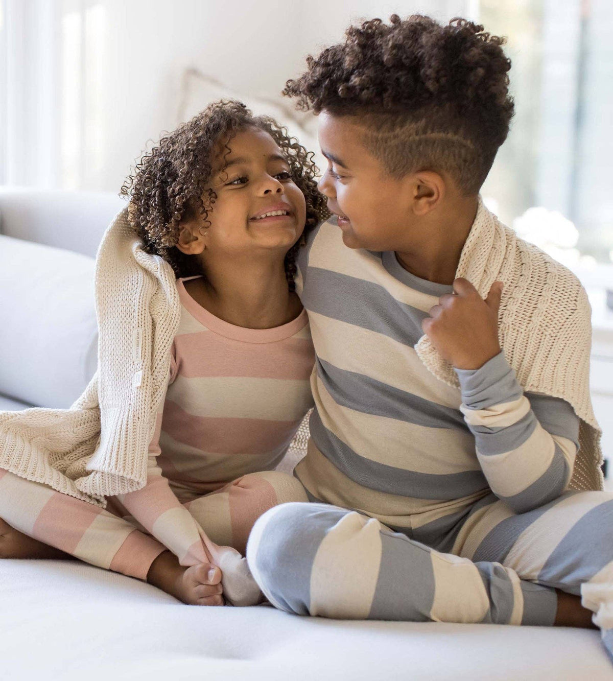 Rugby Stripe Organic Cotton Sleep & Play in Quarry-Lemons and Limes Boutique