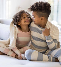 Rugby Stripe Organic Cotton Sleep & Play in Quarry-Lemons and Limes Boutique